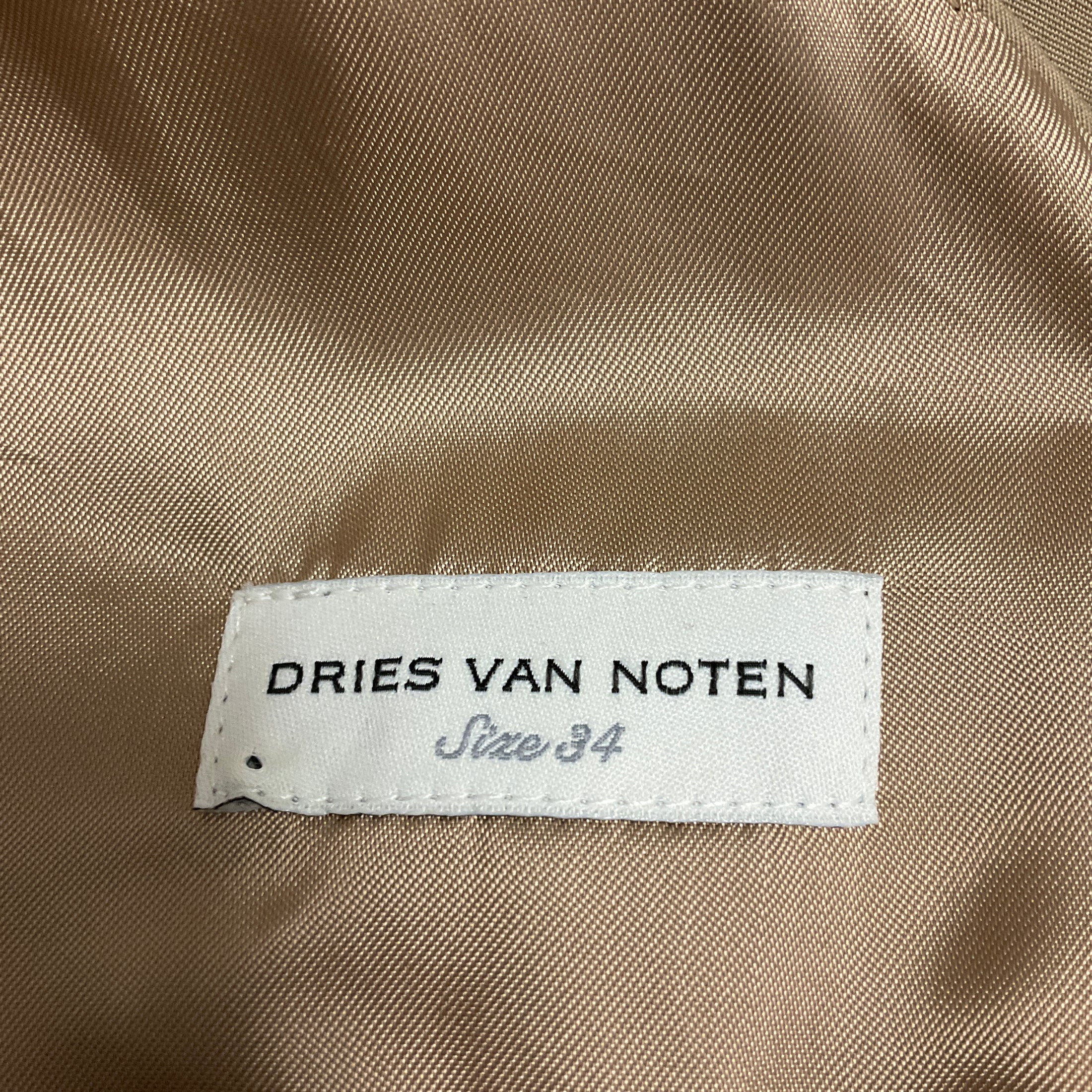 Dries Van Noten Beige Dolada Cotton Wrap Midi Dress