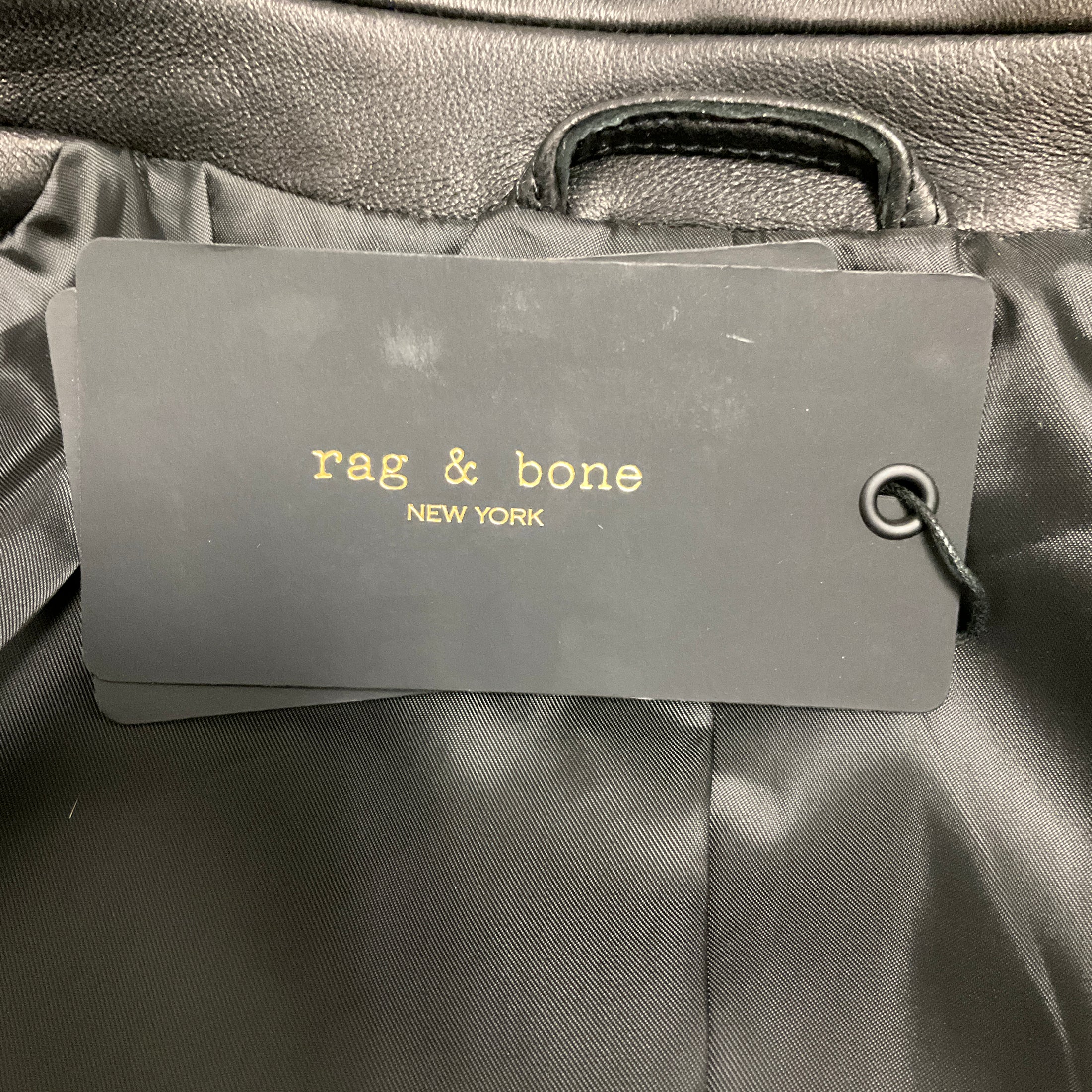 Rag & Bone Black Ash Lamb Leather Blazer