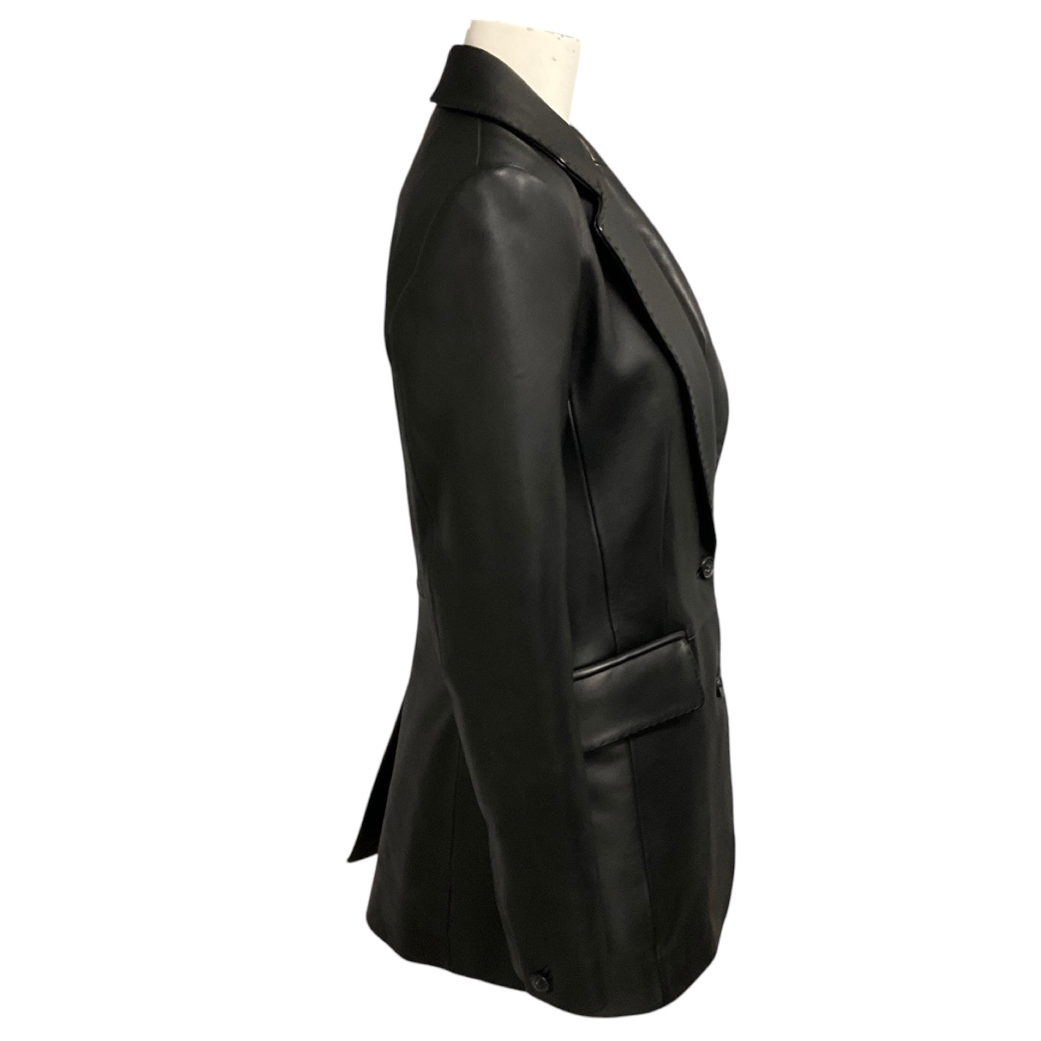 Rag & Bone Black Ash Lamb Leather Blazer