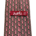 Load image into Gallery viewer, Hermes Brown / Pink Silk Buckle Print Men's Tie
