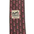 Load image into Gallery viewer, Hermes Brown / Pink Silk Buckle Print Men's Tie
