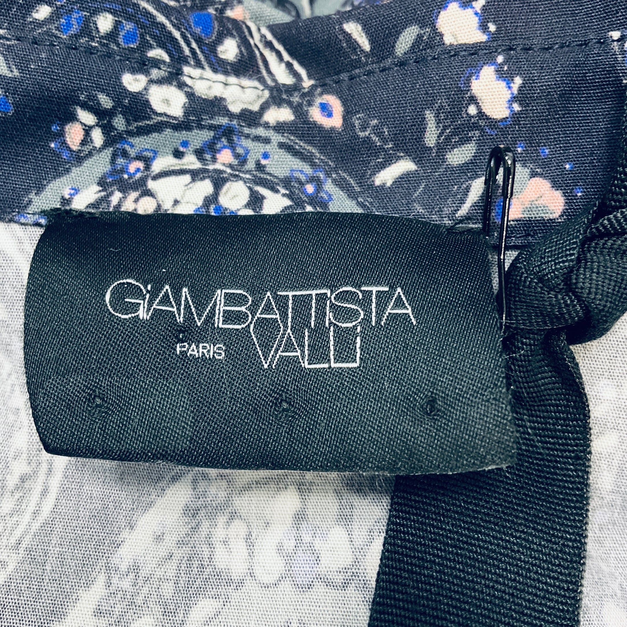 Giambattista Valli Navy Multi Paisley Printed Cotton Midi Dress