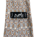 Load image into Gallery viewer, Hermes Taupe / Tan Silk Tree Print Men's Tie
