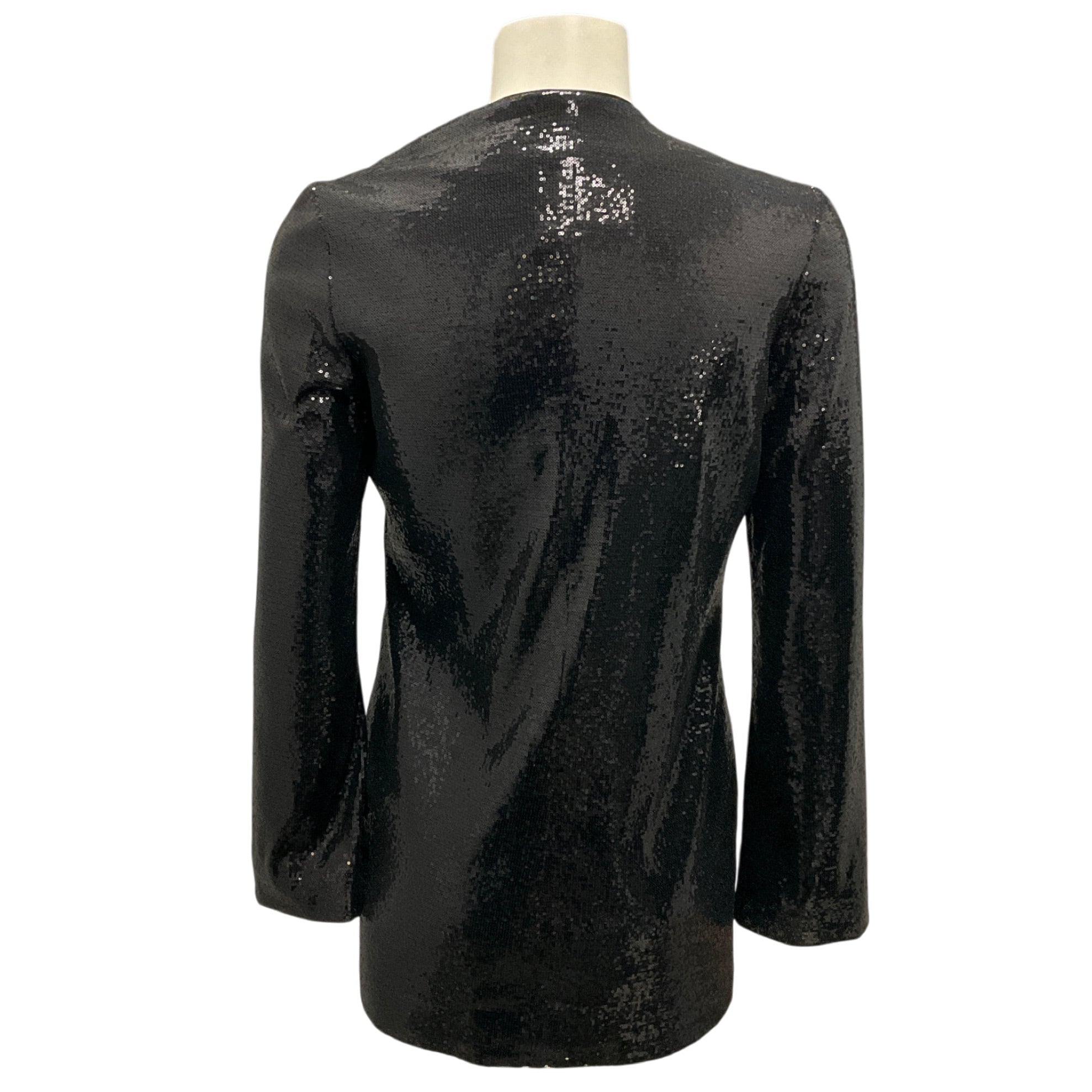 Galvan London Black Sequined Tie-Front Jacket