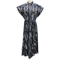 Load image into Gallery viewer, Giambattista Valli Navy Multi Paisley Printed Cotton Midi Dress
