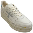 Load image into Gallery viewer, Premiata Ivory / Platinum Leather Micol Platform Sneakers

