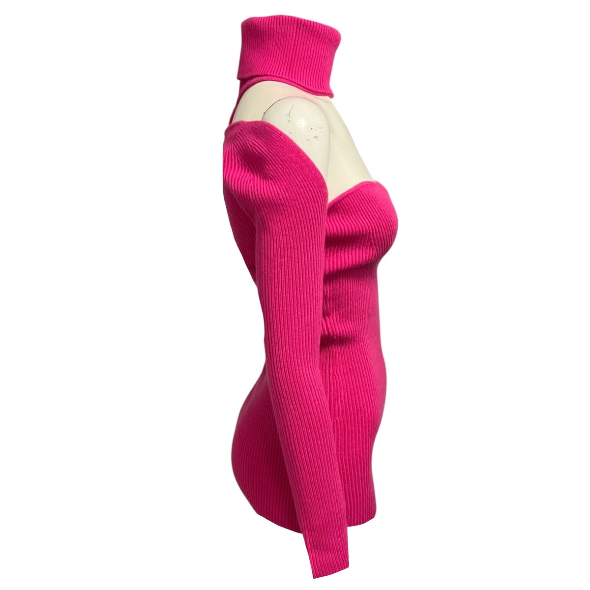 Arch4 Fuchsia Amandine Convertible Ribbed Cashmere Sweater