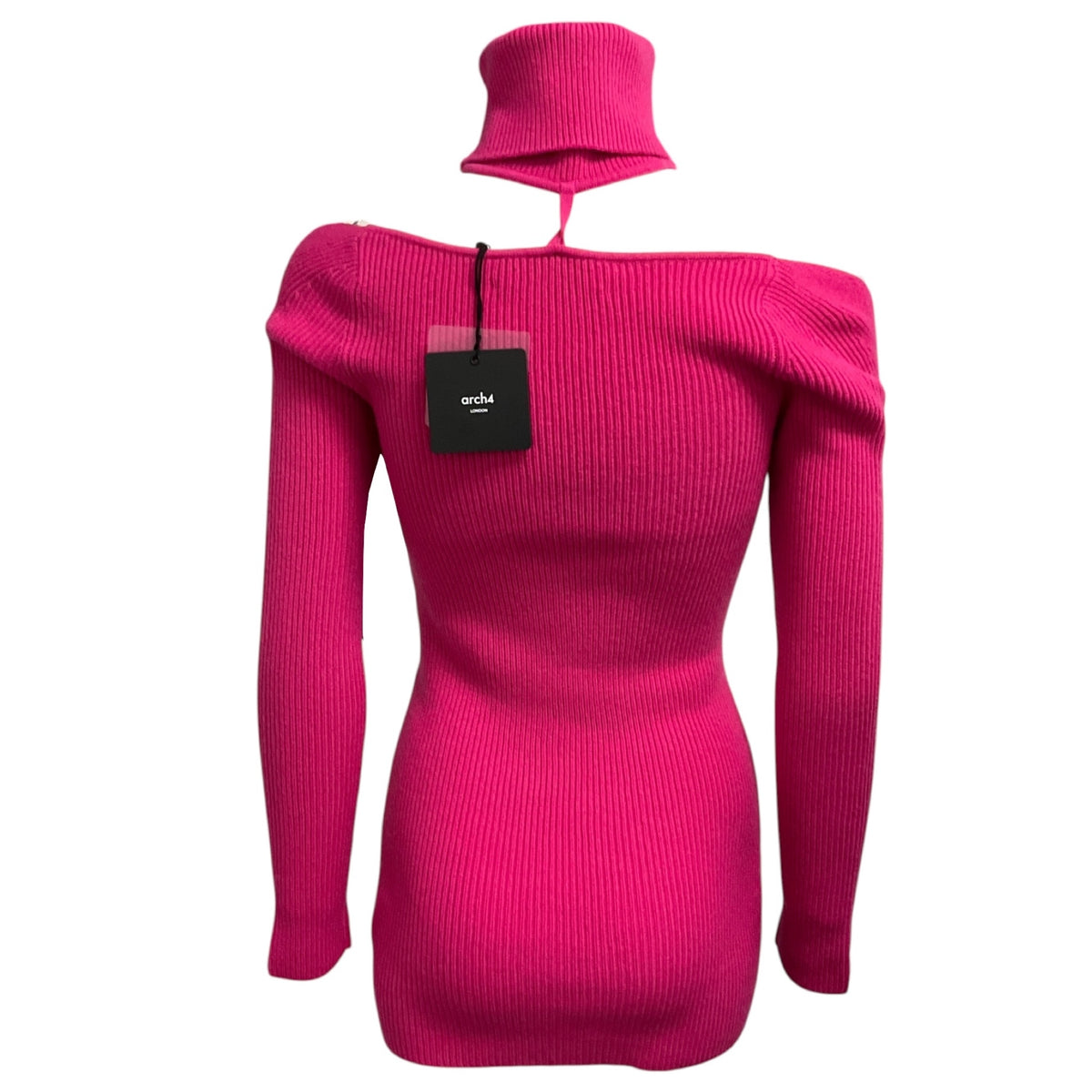Arch4 Fuchsia Amandine Convertible Ribbed Cashmere Sweater