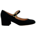 Load image into Gallery viewer, Gianvito Rossi Black Suede Mary Ribbon Pumps
