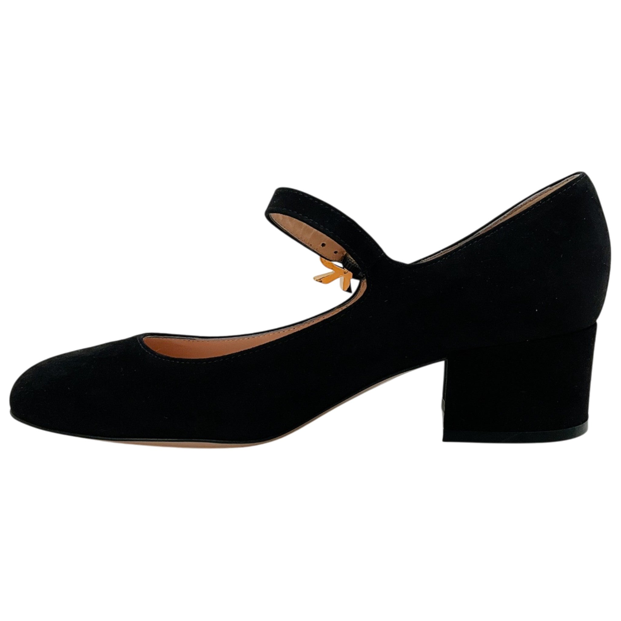 Gianvito Rossi Black Suede Mary Ribbon Pumps