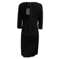 Load image into Gallery viewer, Jitrois Black Noir Three Quarter Sleeved Stretch Lambskin Suede Leather Dress

