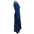 Load image into Gallery viewer, Altuzarra Blue / Yellow / Black Printed Silk Midi Dress
