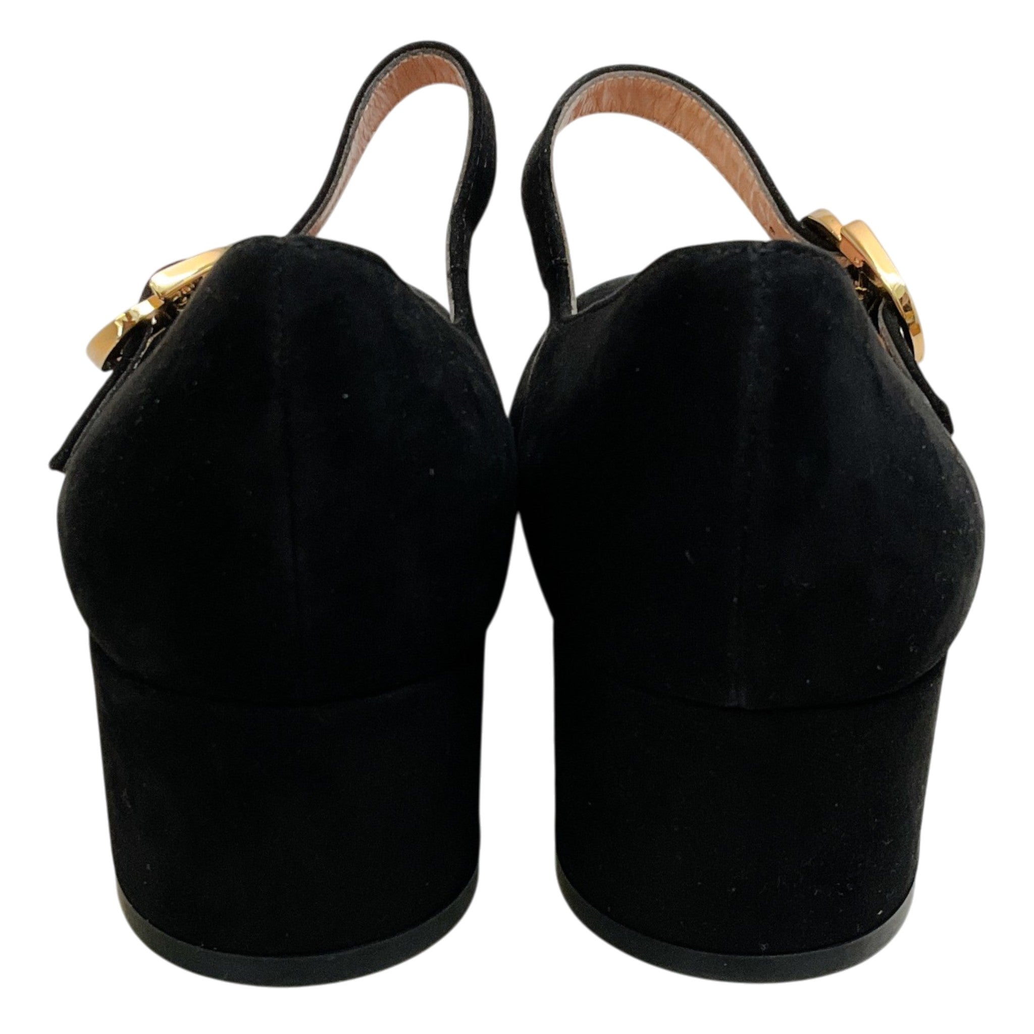 Gianvito Rossi Black Suede Mary Ribbon Pumps