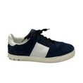 Load image into Gallery viewer, Valentino Navy Blue / White Suede Fly Crew Sneakers
