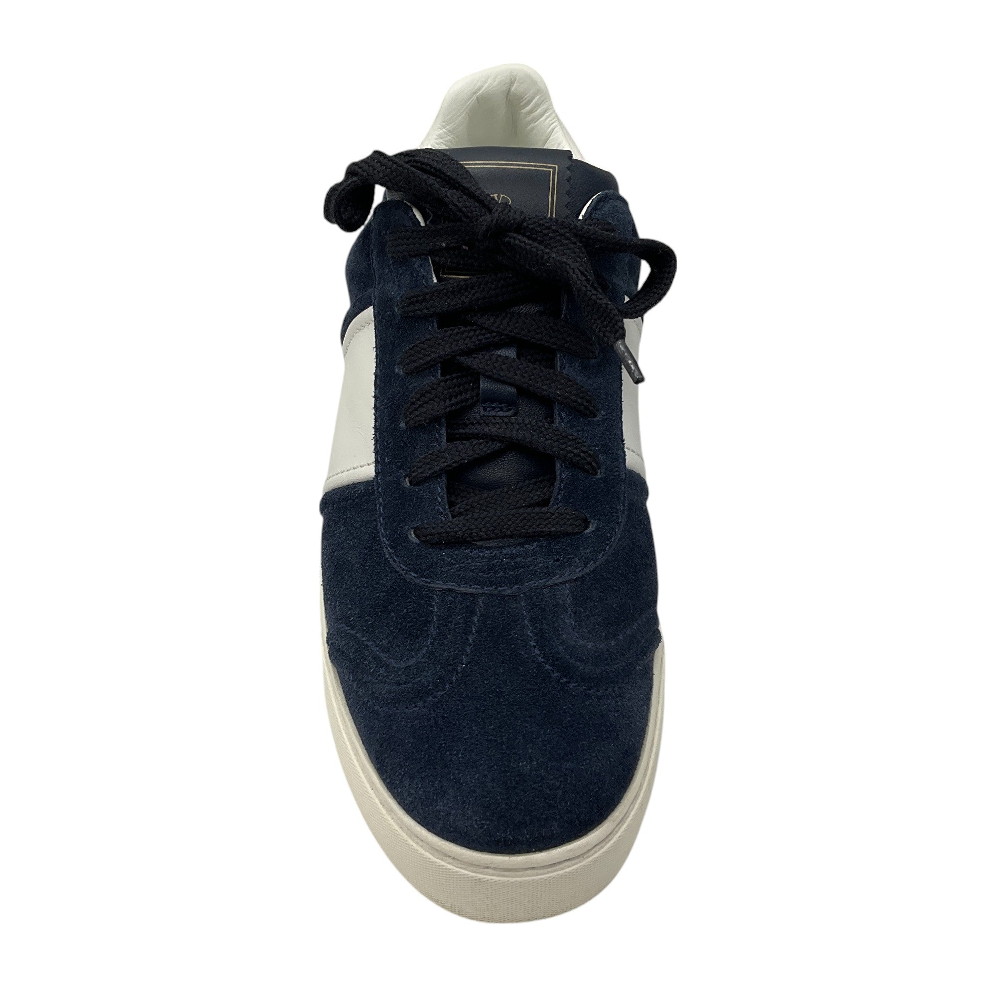 Valentino Navy Blue / White Suede Fly Crew Sneakers