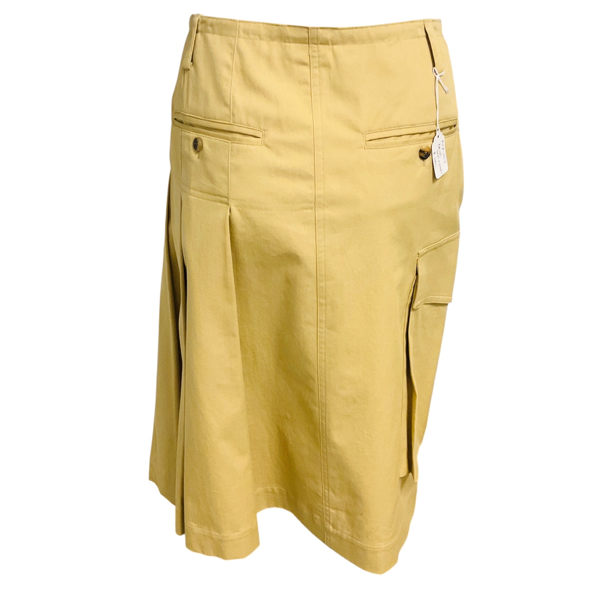 Dries Van Noten Beige Wrap Cargo Midi Skirt