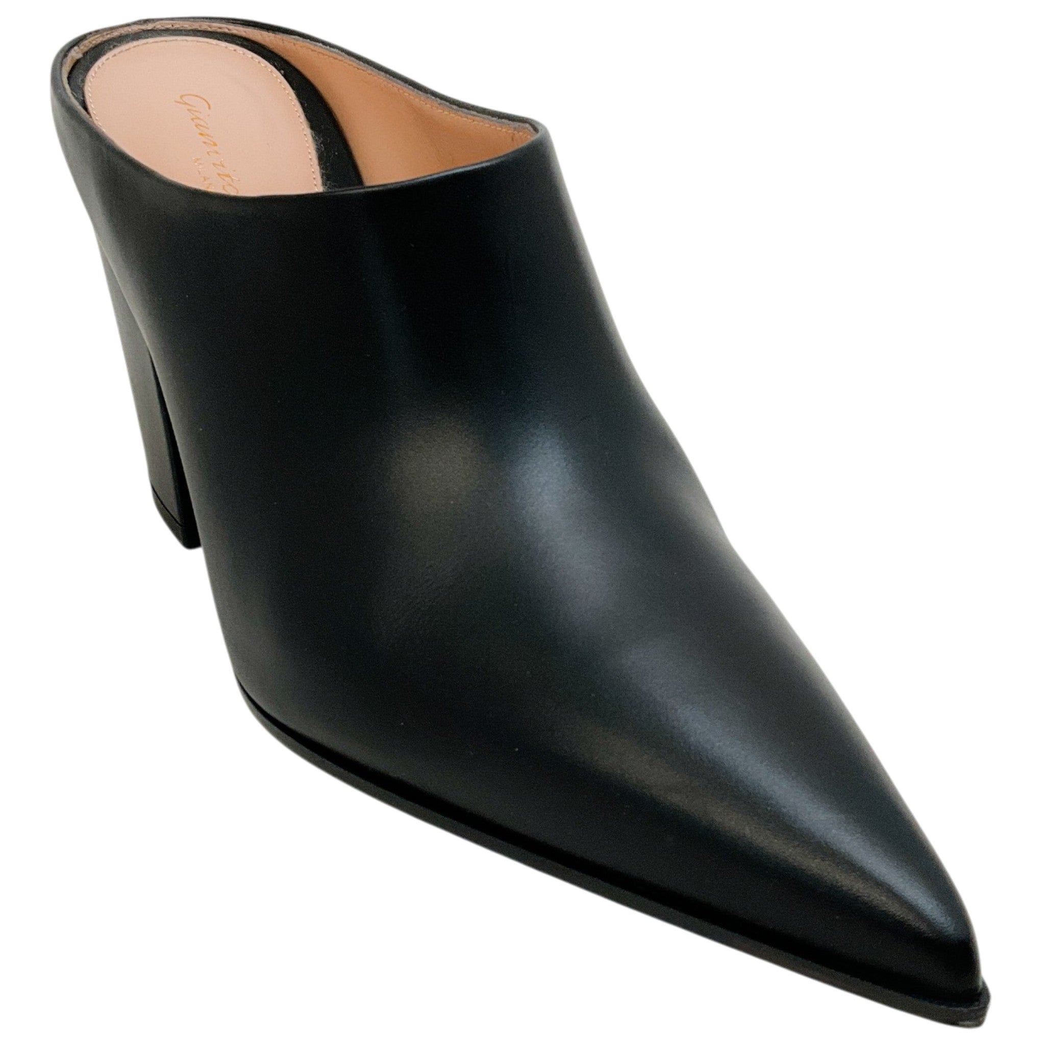 Gianvito Rossi Black Leather Keinna Mules
