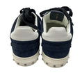 Load image into Gallery viewer, Valentino Navy Blue / White Suede Fly Crew Sneakers
