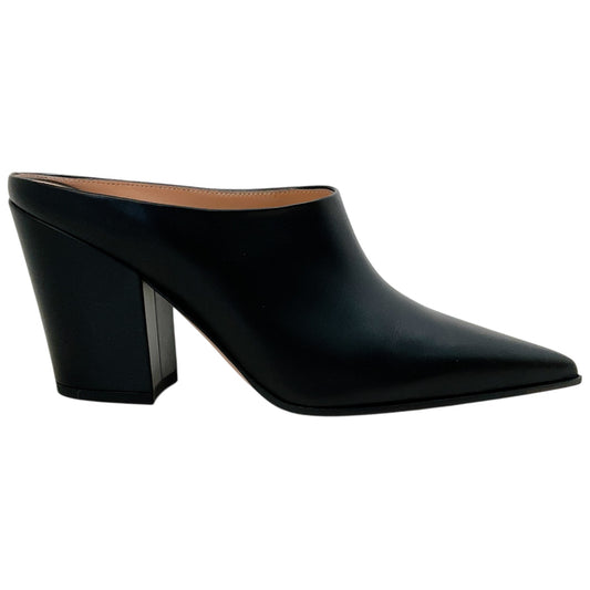 Gianvito Rossi Black Leather Keinna Mules
