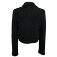 Load image into Gallery viewer, Self-Portrait Black Sequined Knit Crop Jacket with Pearl Embellished Buttons
