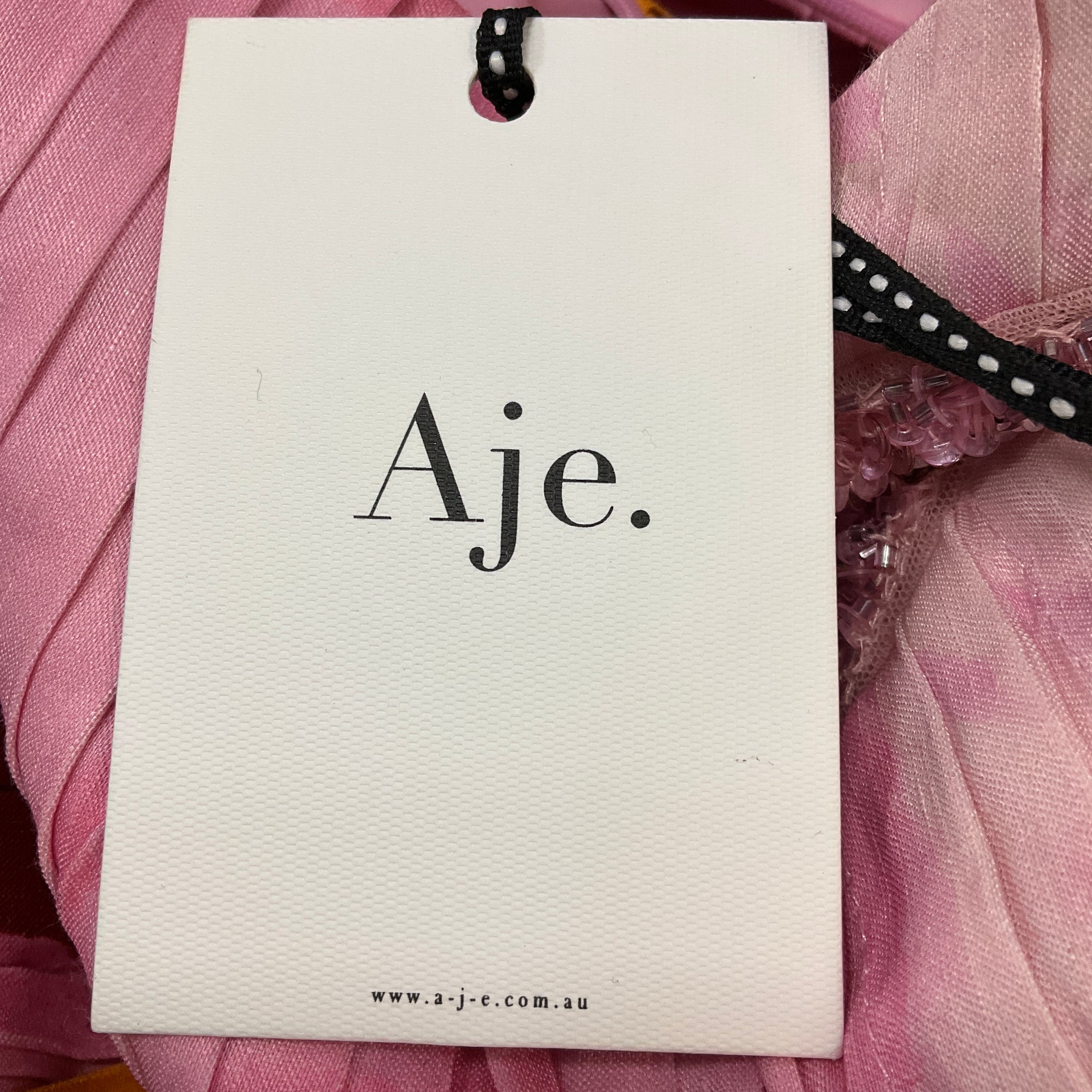 Aje Pink Multi Jolie Abstract Cut Out Midi Dress