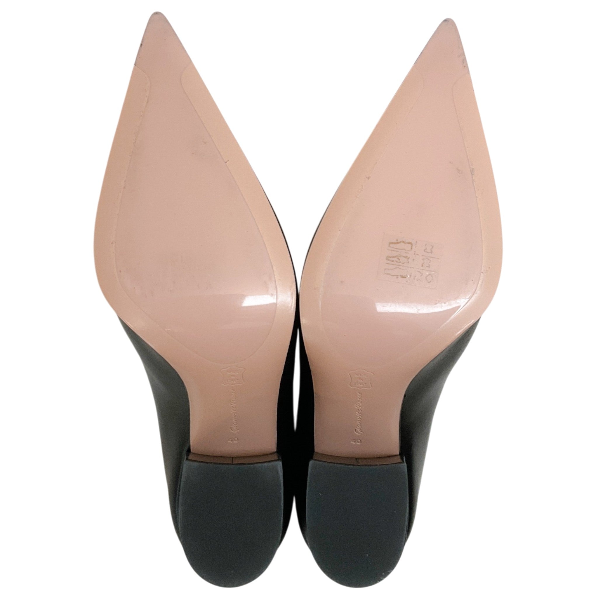 Gianvito Rossi Black Leather Keinna Mules
