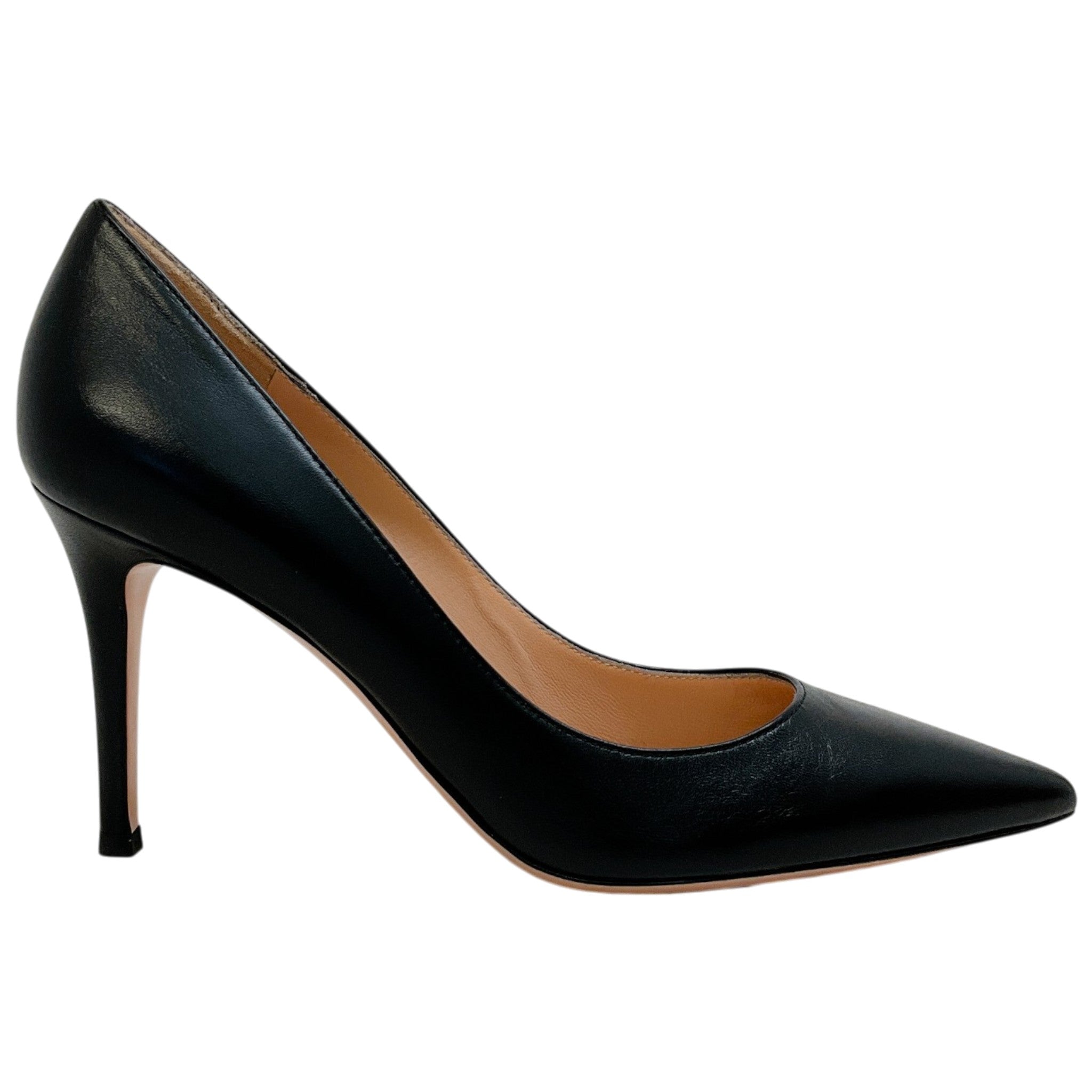 Gianvito Rossi Black Leather Gianvito 85 Pumps