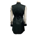 Load image into Gallery viewer, No. 21 Black Satin V-Neck Dress with Mesh Sleeves
