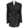 Load image into Gallery viewer, Off-White Black Single Breasted Crystal Embellished Wool Blazer
