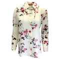 Load image into Gallery viewer, Altuzarra Ivory Cherry Blossom Print Long Sleeved Silk Blouse
