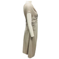 Load image into Gallery viewer, Giambattista Valli Taupe Short Sleeved Cotton and Silk Knit Dress
