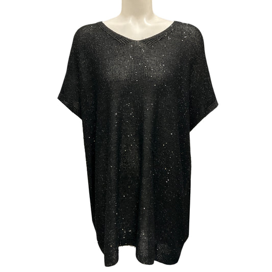 Saint Laurent Black 2019 Sequined Knit Tunic Caftan