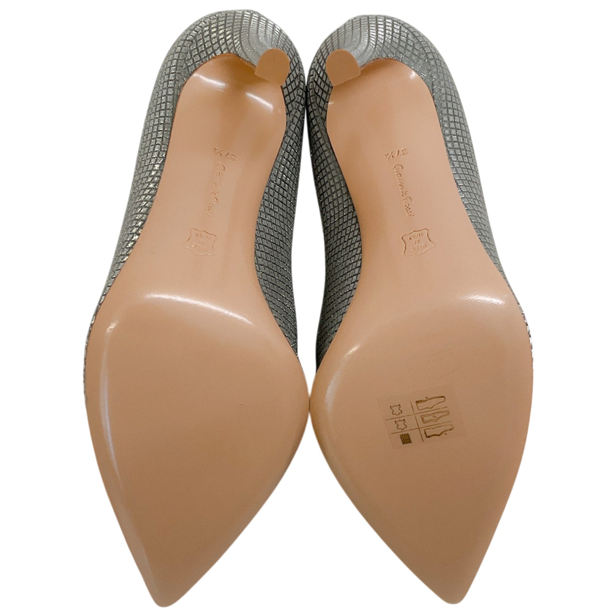 Gianvito Rossi Silver Mosiac Gianvito 105 Pumps