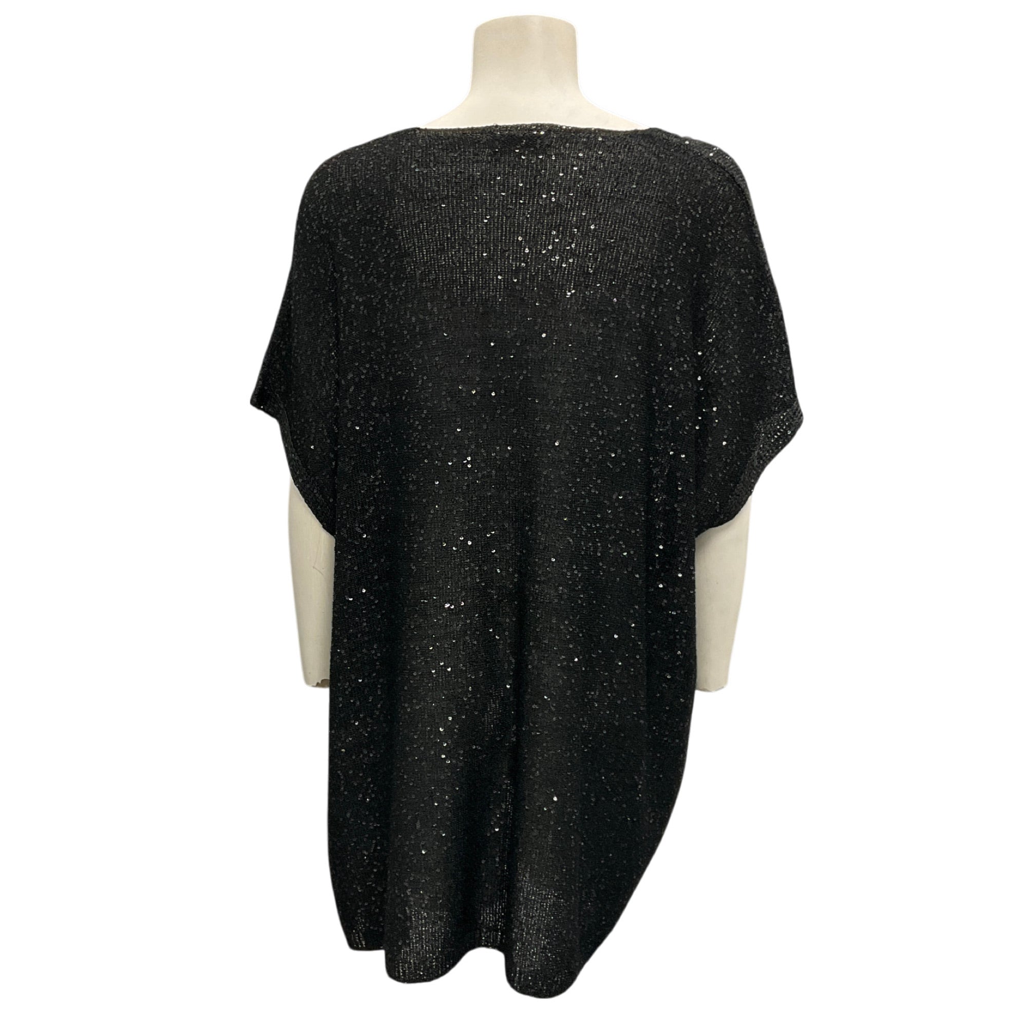 Saint Laurent Black 2019 Sequined Knit Tunic Caftan