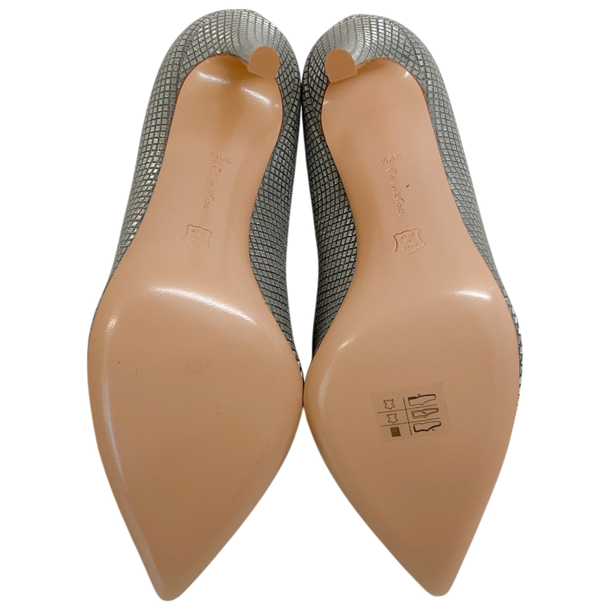 Gianvito Rossi Silver Mosiac Gianvito 105 Pumps