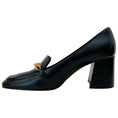 Load image into Gallery viewer, Jimmy Choo Black Leather Diamond Tilda Loafer Pumps
