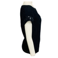 Load image into Gallery viewer, Oscar de la Renta Navy Blue / Black Sequin Embellished Short Sleeved Cotton Knit Sweater
