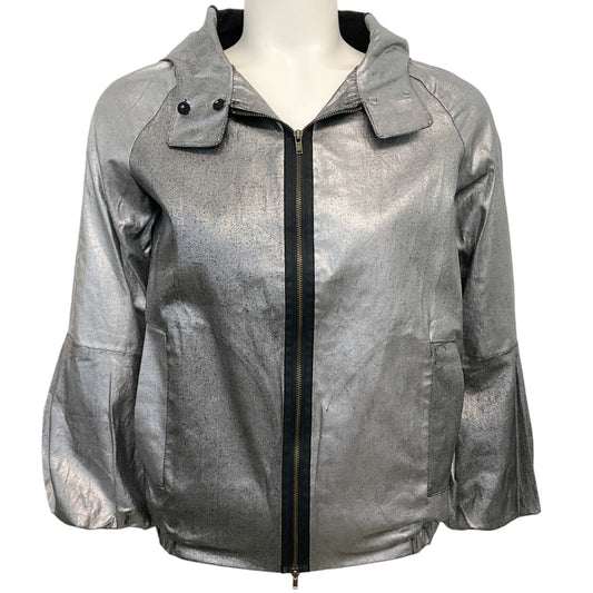 Marni Silver Shimmer Jacket with Hood
