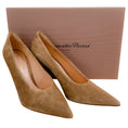 Load image into Gallery viewer, Gianvito Rossi Camel Suede Robbie Pumps
