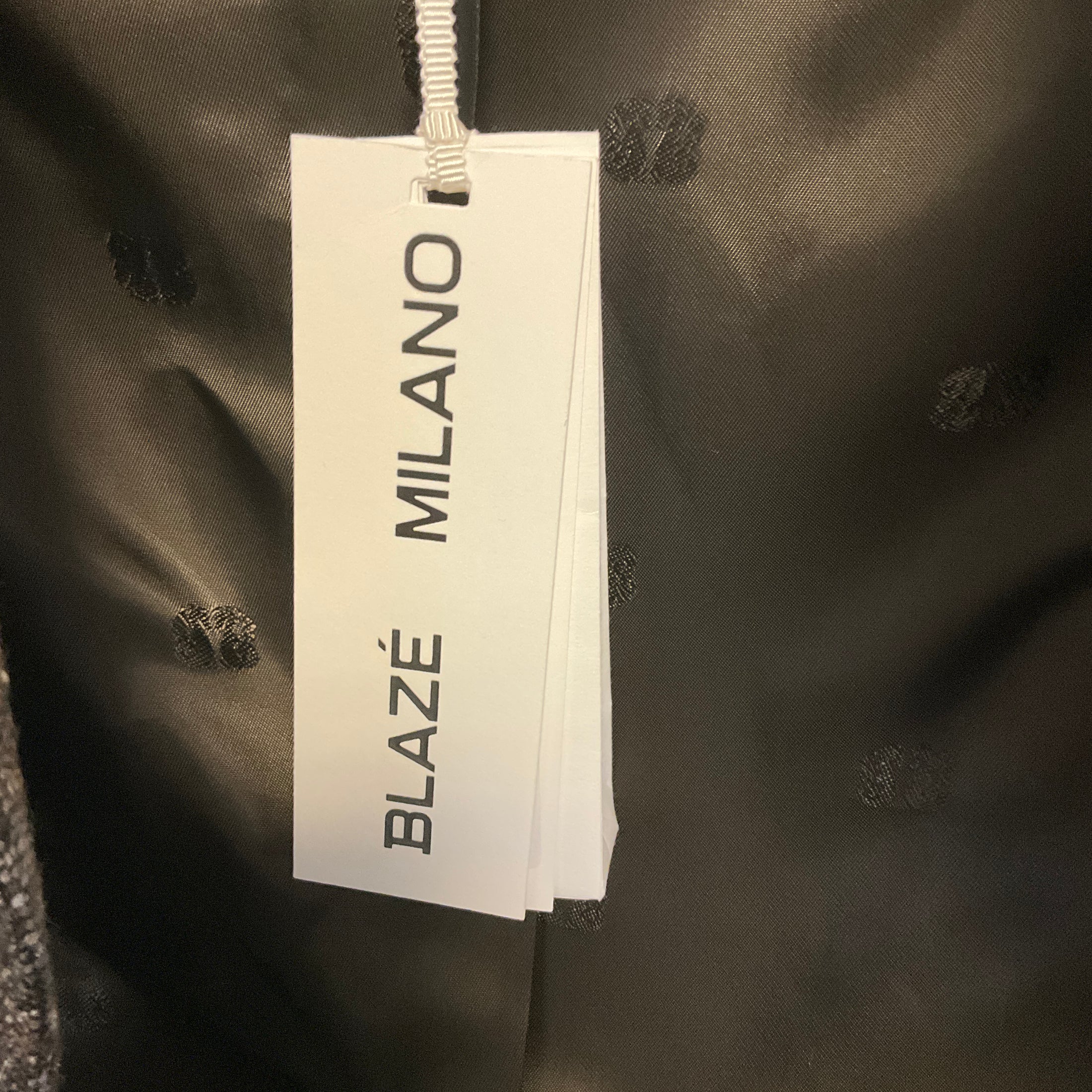 Blaze Milano Brown Sarissa Belted Velvet Trimmed Tweed Paint Jacket