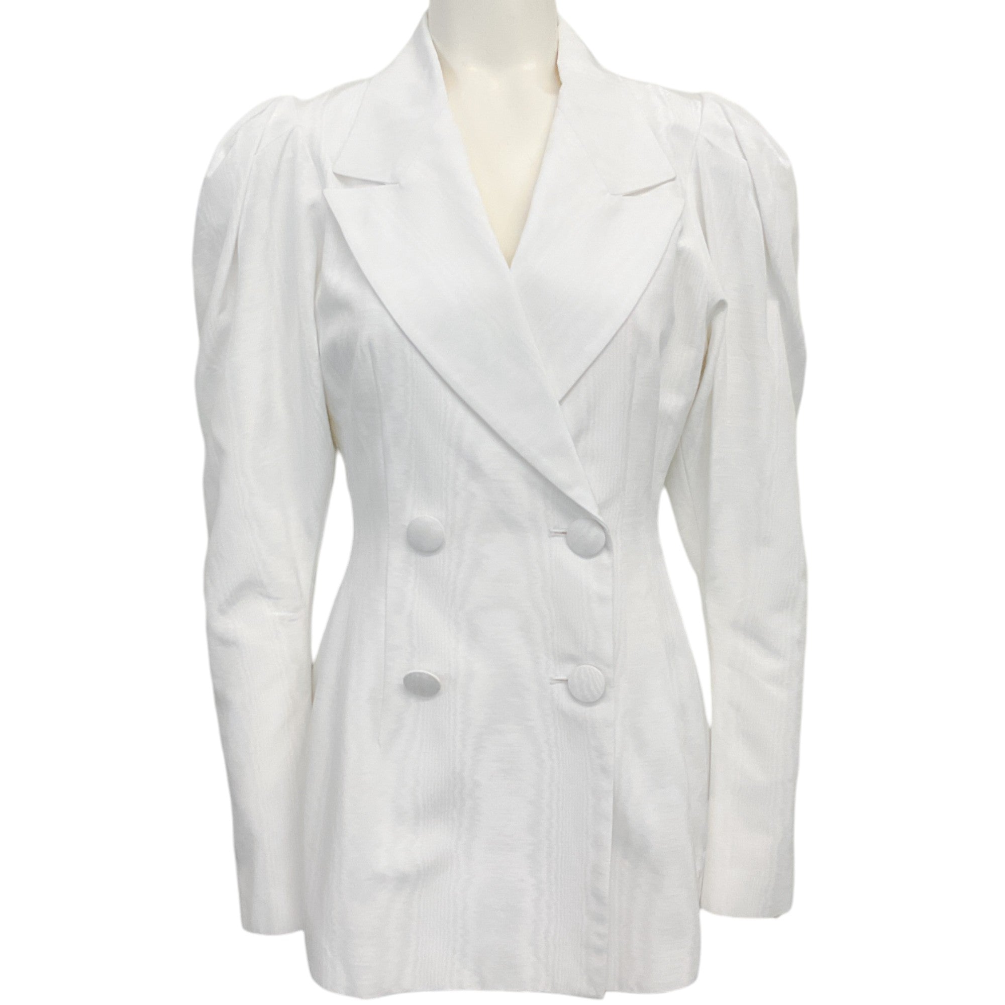 16 Arlington White Puff Sleeve Blazer