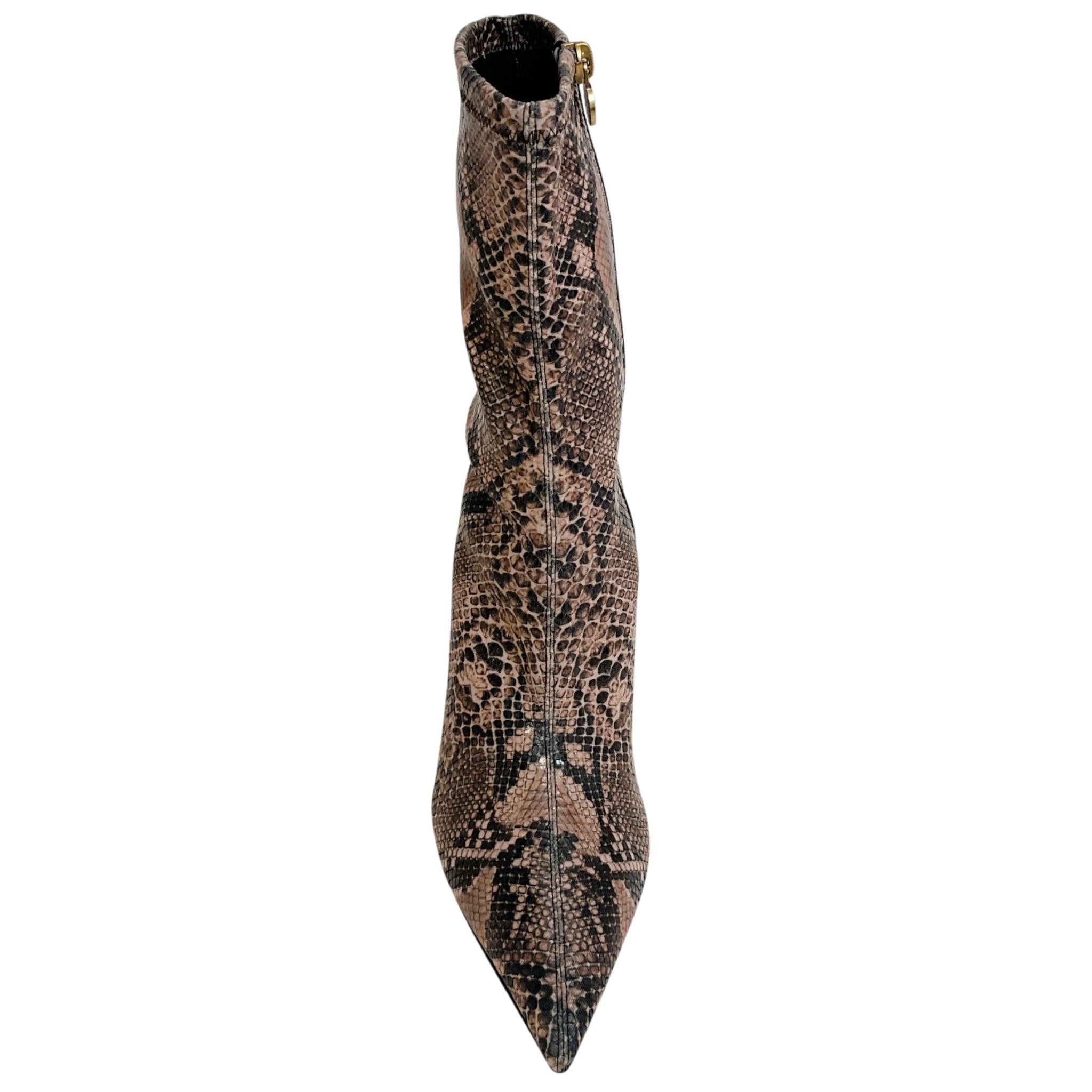 Stella McCartney Coffee Iconic Reptile Print Boots