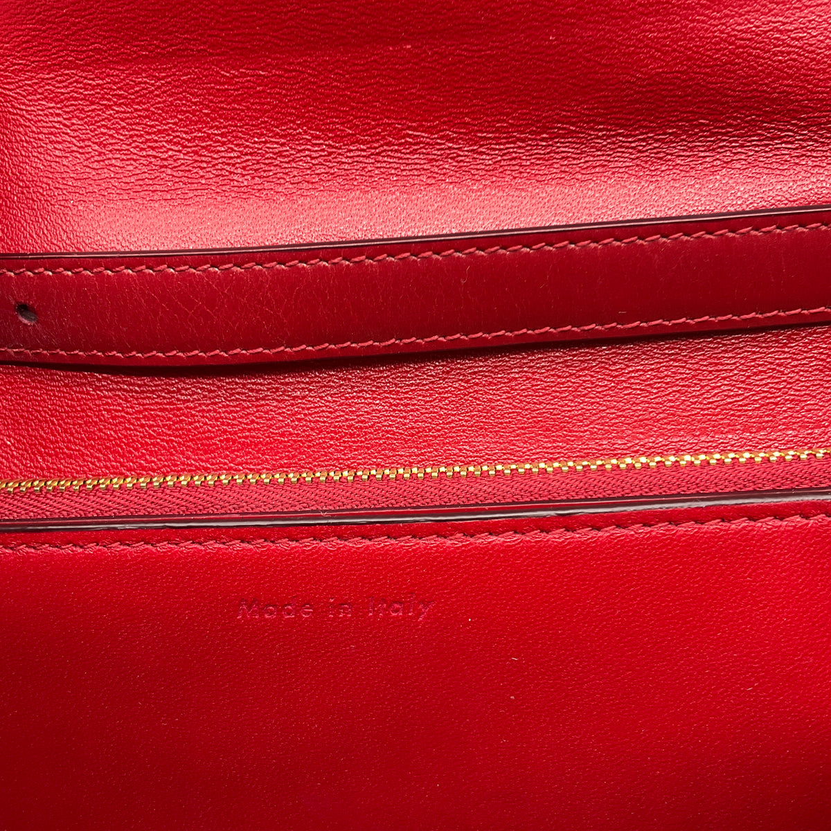 Celine Red Classic Box Calfskin Leather Shoulder Bag