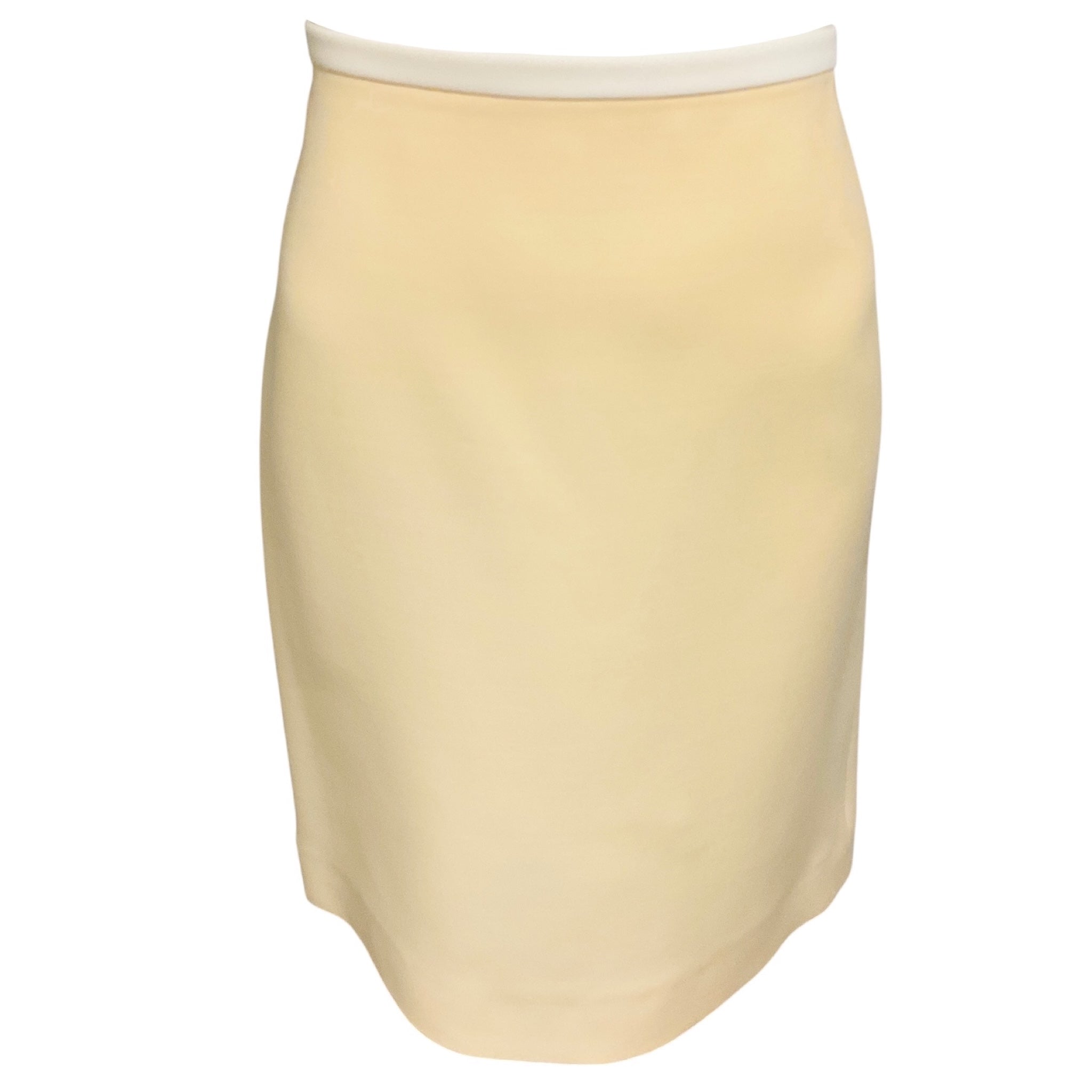 Fendi Cream / White Crepe Pencil Skirt