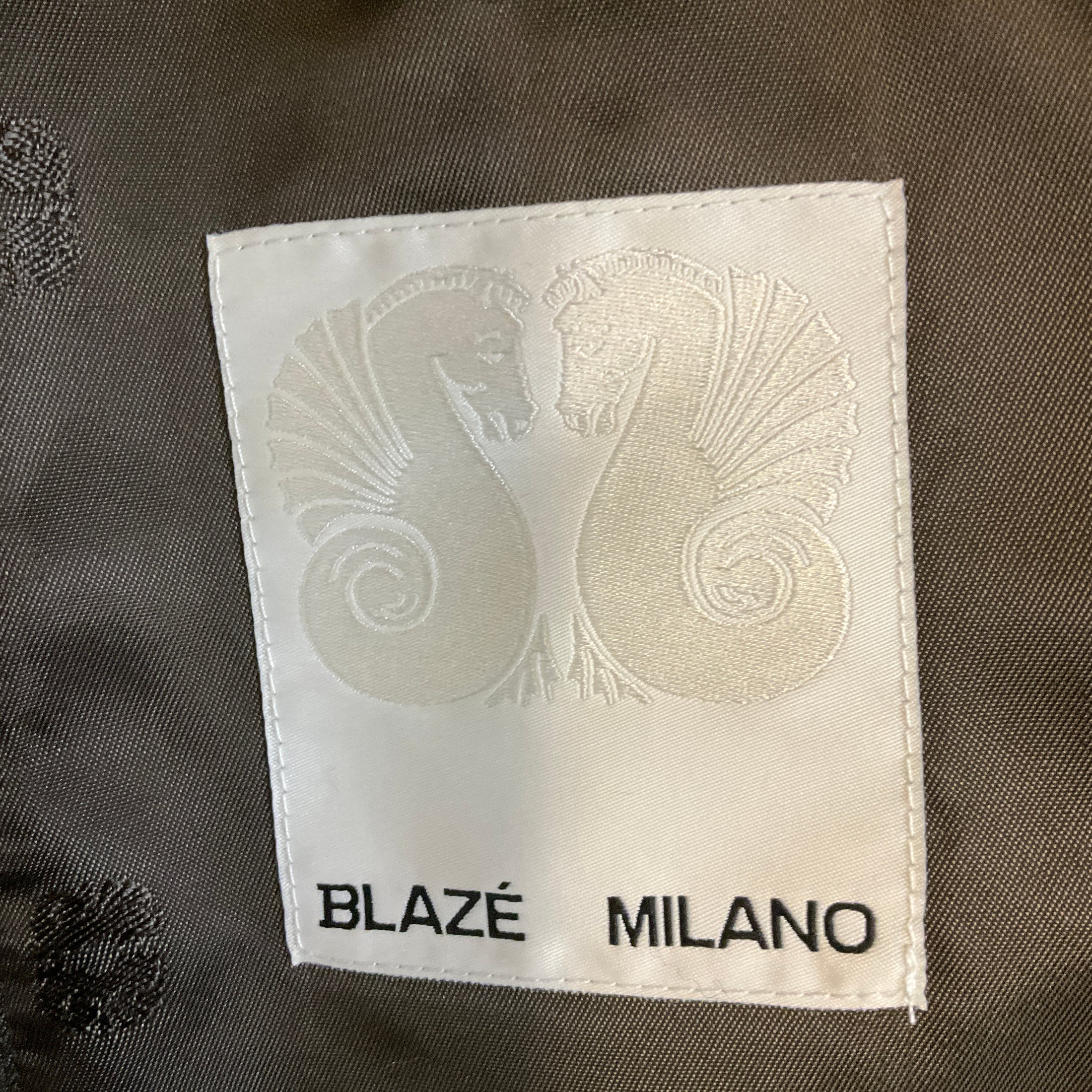 Blaze Milano Brown Sarissa Belted Velvet Trimmed Tweed Paint Jacket