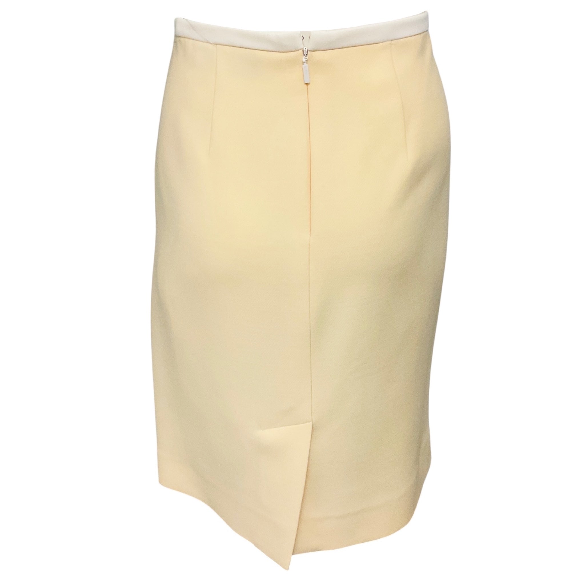 Fendi Cream / White Crepe Pencil Skirt