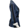 Load image into Gallery viewer, Raquel Allegra Sea Blue Striped Jai Jacket
