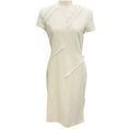 Load image into Gallery viewer, Altuzarra White Fringed Short Sleeved Linen Midi Dress
