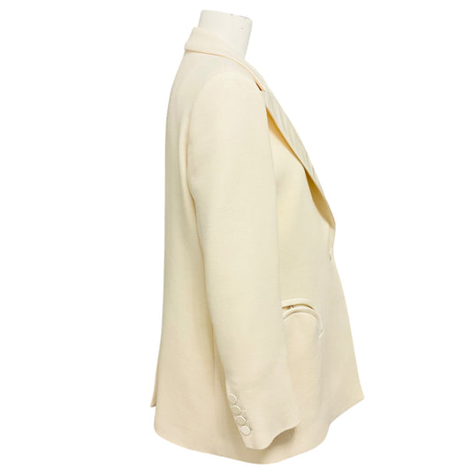 Blaze Milano Ivory One Button Wool Blazer
