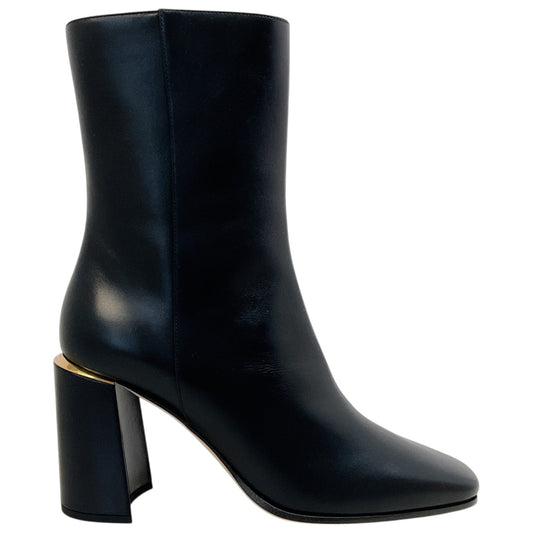 Jimmy Choo Black Leather Loren AB 85 Ankle Boots